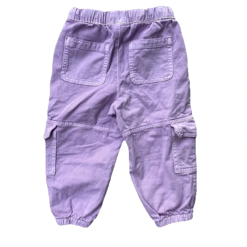 Cat & Jack Toddler Girls Pink Cargo Jogger Pants 2T Elastic Waist‎ Casual